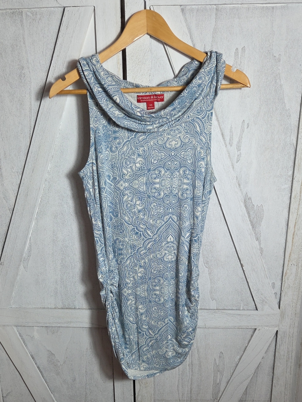 Krimson Klover Drape Neck Ruched Hem Mini Dress Size XS